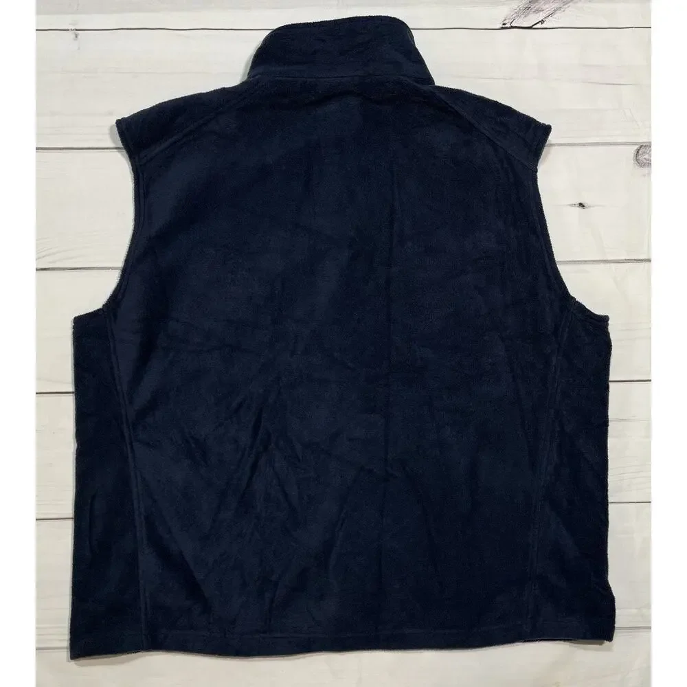Columbia Vest Mens Size XXL Blue Fleece Full Zip Pockets Outdoor Hiking Camping - Picture 2 of 5